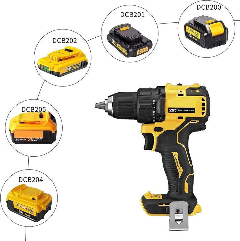 2 pack Battery Adapter with USB Compatible with Dewalt 20V Battery,20V to 18V gallery