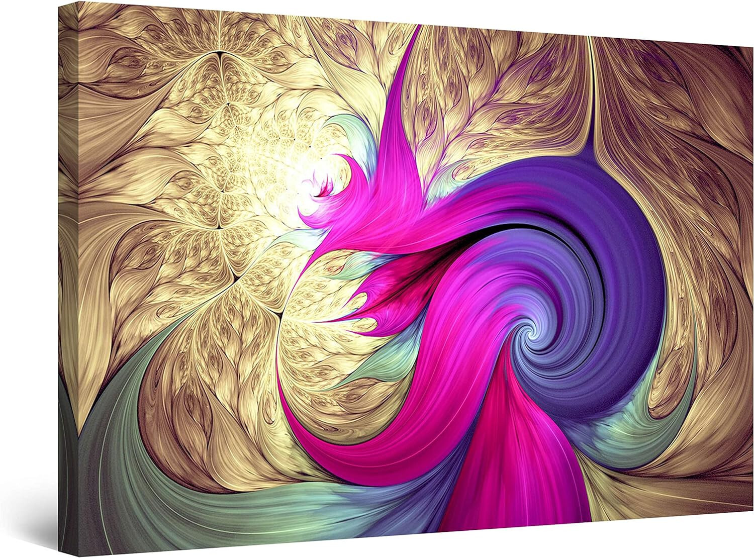 Abstract Red Purple Brown Light 90x60cm Framed Premium Quality Wall Art Print gallery