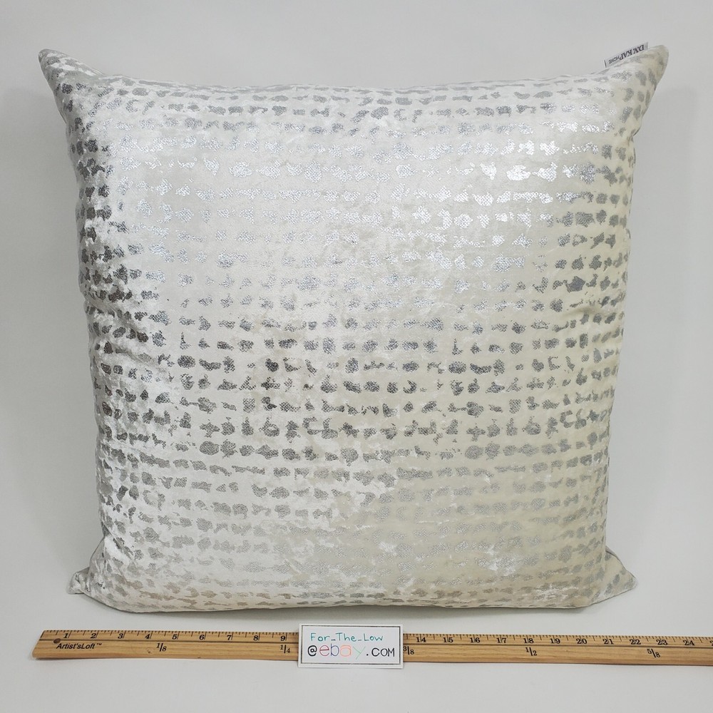 D.V. Kap Throw pillow Feather Down Insert 'Stealth-White' Cotton Rayon Polyester