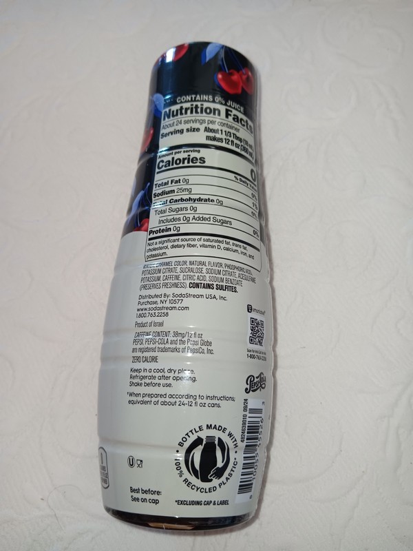 SODASTREAM PEPSI ZERO SUGAR WILD CHERRY DRINK MIX 14.9 oz 440ml 10/27/26 NIB gallery