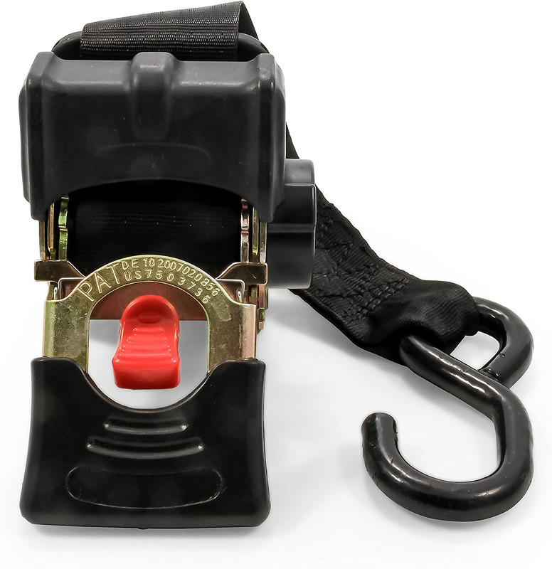 Ratchet Tie down Pair Anchor Retractable Transom Trailer Boat Hook Strap 2 Pack gallery