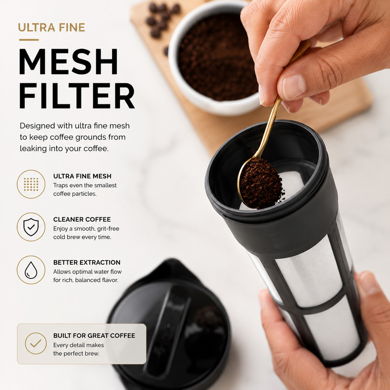 Takeya Deluxe Cold Brew Coffee Maker 32oz BPA-Free Airtight Fine Mesh Filter gallery