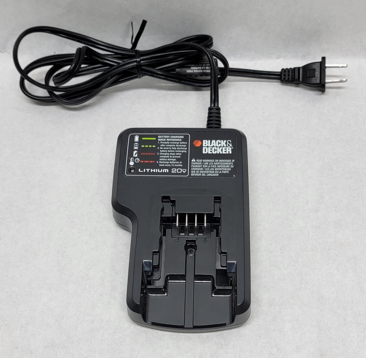 OEM Black & Decker Lithium 20v Battery Charger 406A Type 1 Model LCS20 - Tested gallery