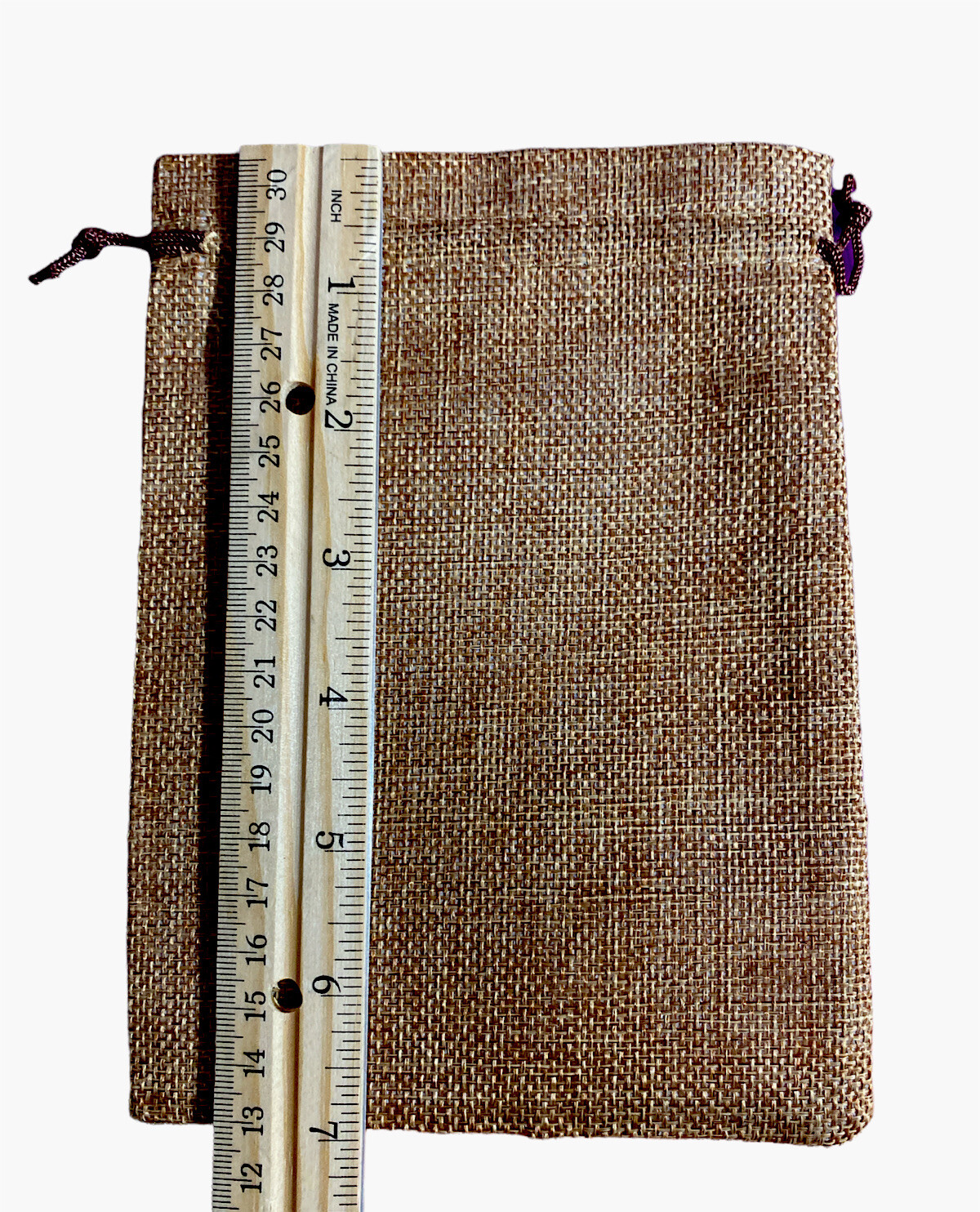 6 Burlap Jute Draw String Bags 7"x5" Party Jewelry Holiday Gift Giving New gallery