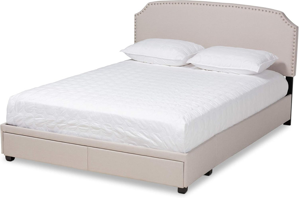 Platform, Queen, Beige/Black