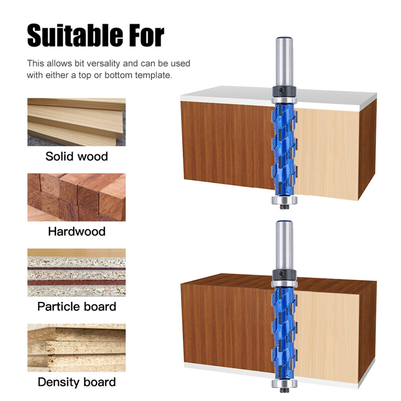 1/2 Shank Flush Trim Router Bit Double Bearing Spiral Flush Trim for Wood Panels gallery