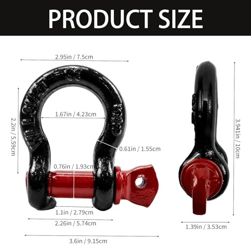 6 Pack D Ring Shackles for Rigging, 3.25 Ton /7165 Lbs Capacity Shackles 5/8" gallery