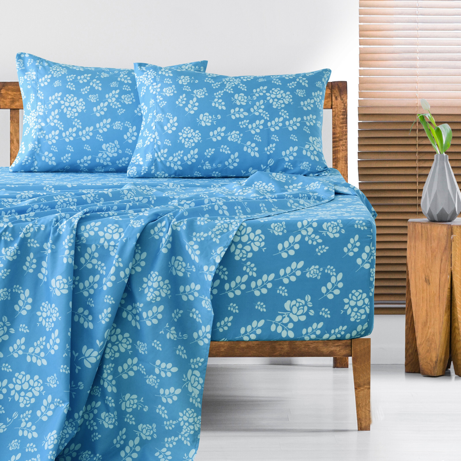 4 Piece Bed Sheet Set Soft Hotel Quality Luxurious Deep Pocket Floral Sheets gallery