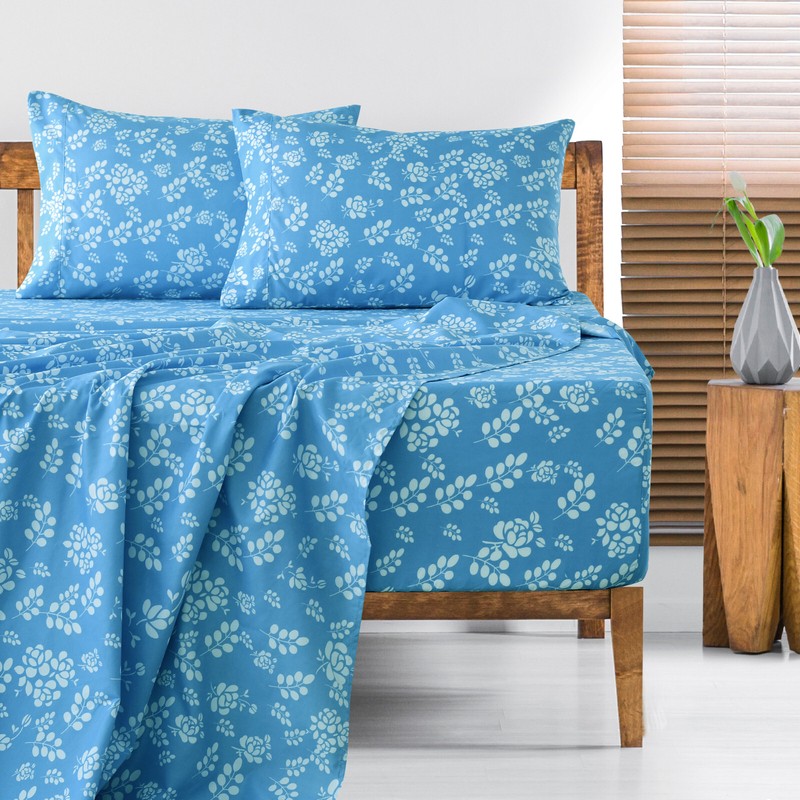 4 Piece Bed Sheet Set Soft Hotel Quality Luxurious Deep Pocket Floral Sheets gallery