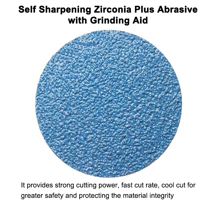 50PCS 2 inch Blue Zirconia Quick Change Sanding Disc Type R P24 For Polishing gallery