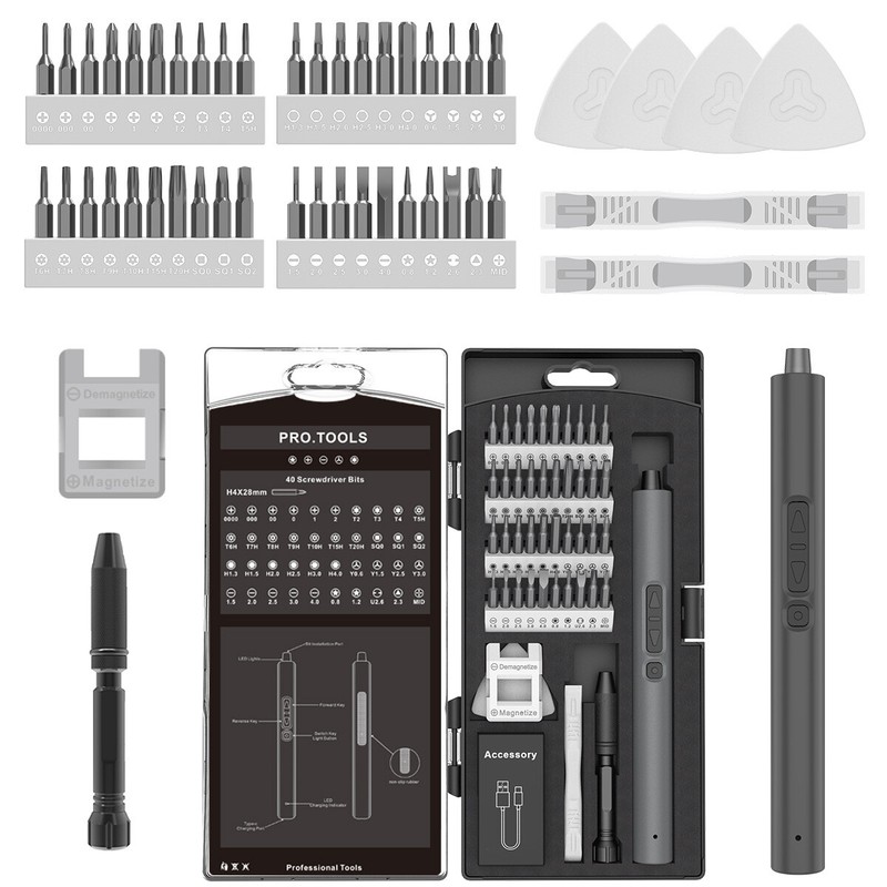 Electric Screwdriver USB Rechargeable Lithium Precision Screw Repair Tools Kit gallery