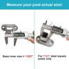 20 Pack Square Post Flange Base Fits 1" X 1" Sqaure Tube, Aluminum Wall Mount Ra gallery