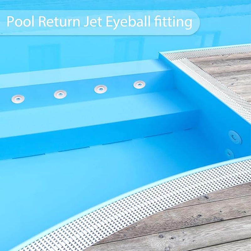 Pool Spa 1/2" Opening Return Jet Fitting with 1-1/2" MIP Thread for Hayward gallery