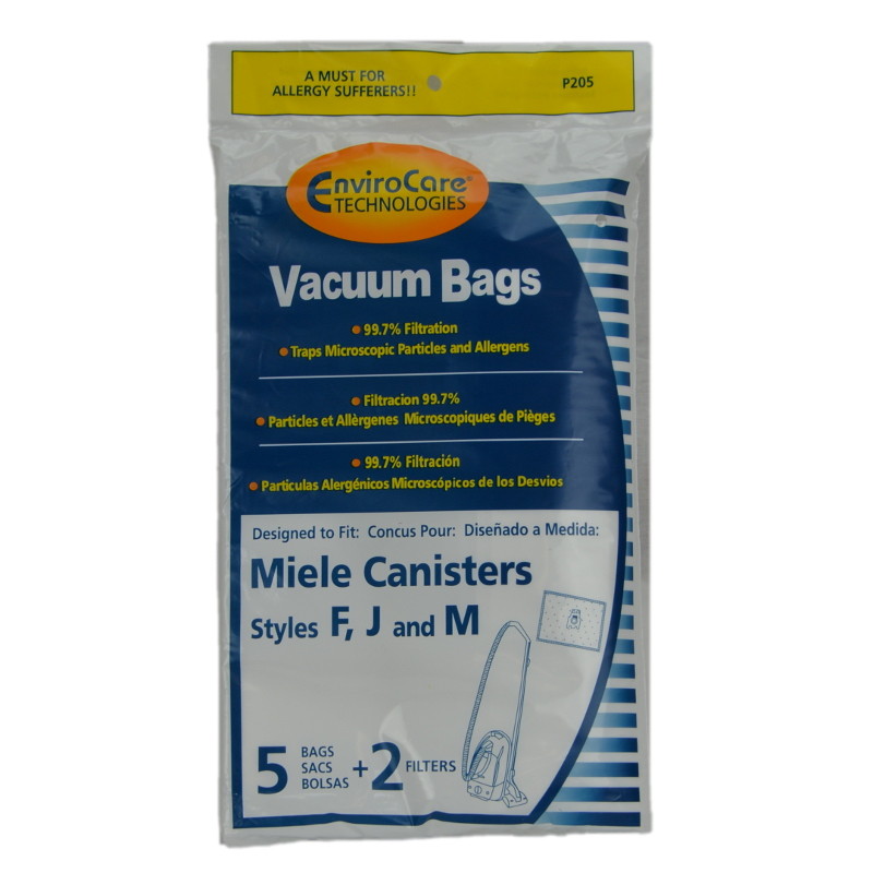 EnviroCare Replacement Bags for Miele F J M Microfiltration Vacuum Bags - 5 Bags gallery