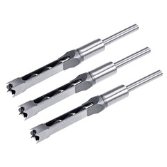 3pcs Square Hole Drill Bit 1/2″(12.7mm) Hollow Mortiser Auger for Woodworking