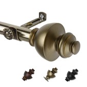 Dynasty Window Set Curtain Rod, 120"-170", Antique Brass gallery