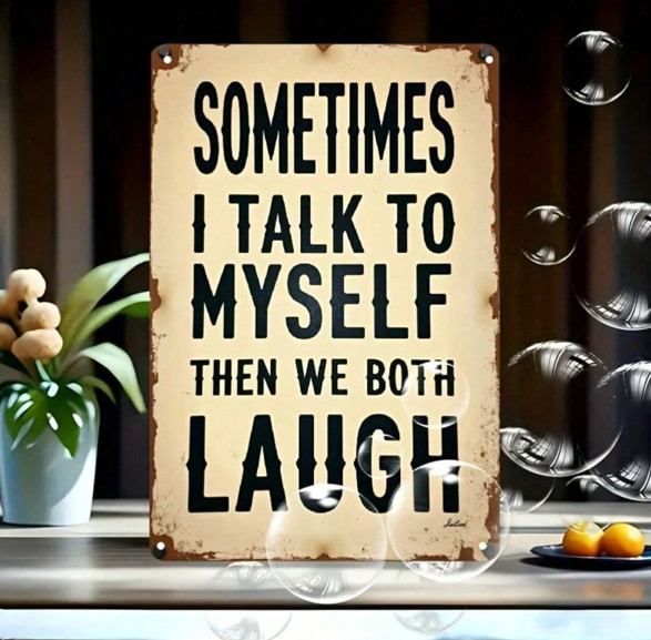 Funny Sarcastic Quote Metal Tin Sign, Vintage Style Home Bar Man Cave Decor gallery