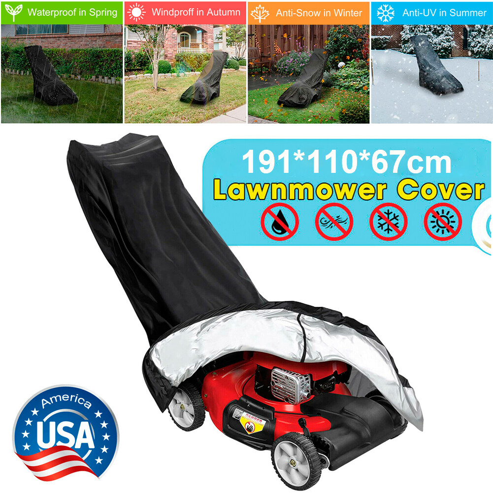 Outdoor Push Lawn Mower Cover Waterproof UV Protector Heavy Duty Universal Fit gallery