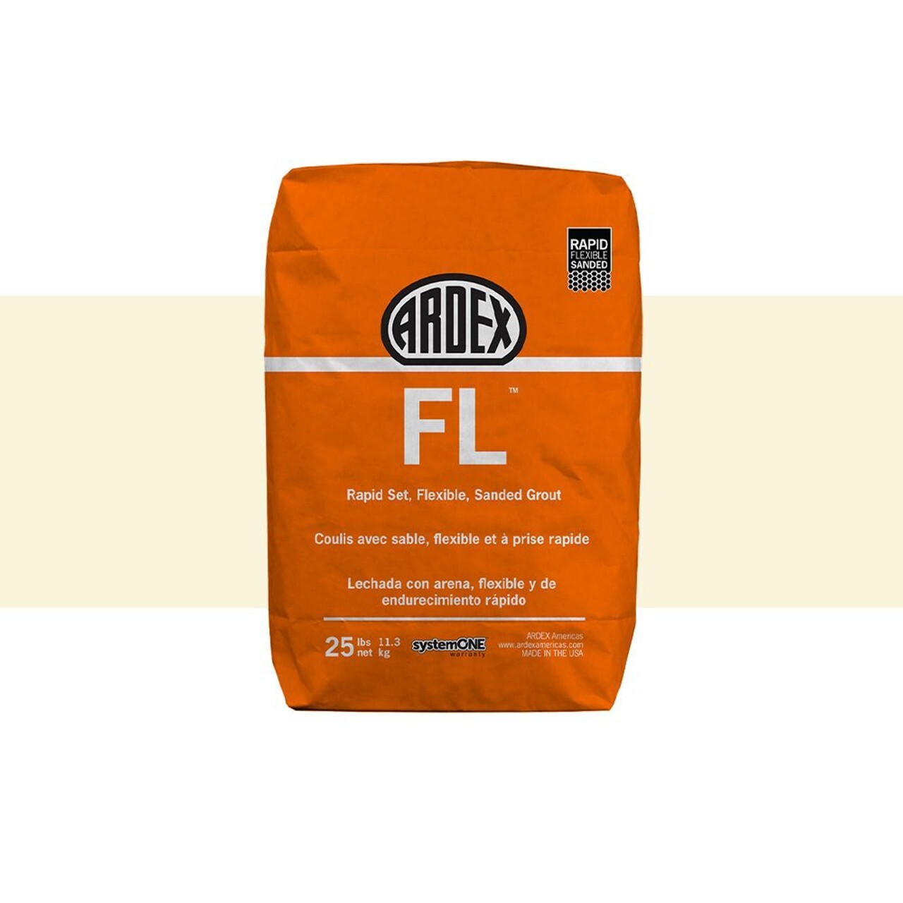 Ardex FL Rapid-Set Flexible Sanded Grout 25 lb - #36 Natural Bone gallery