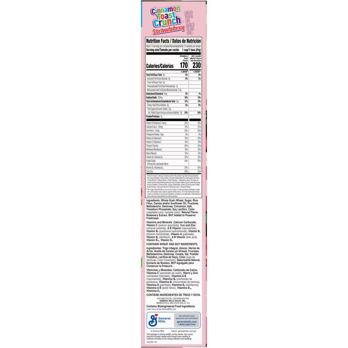 Cinnamon Toast Crunch Strawberry Breakfast Cereal, Crispy, Family Size, 18.8 oz gallery