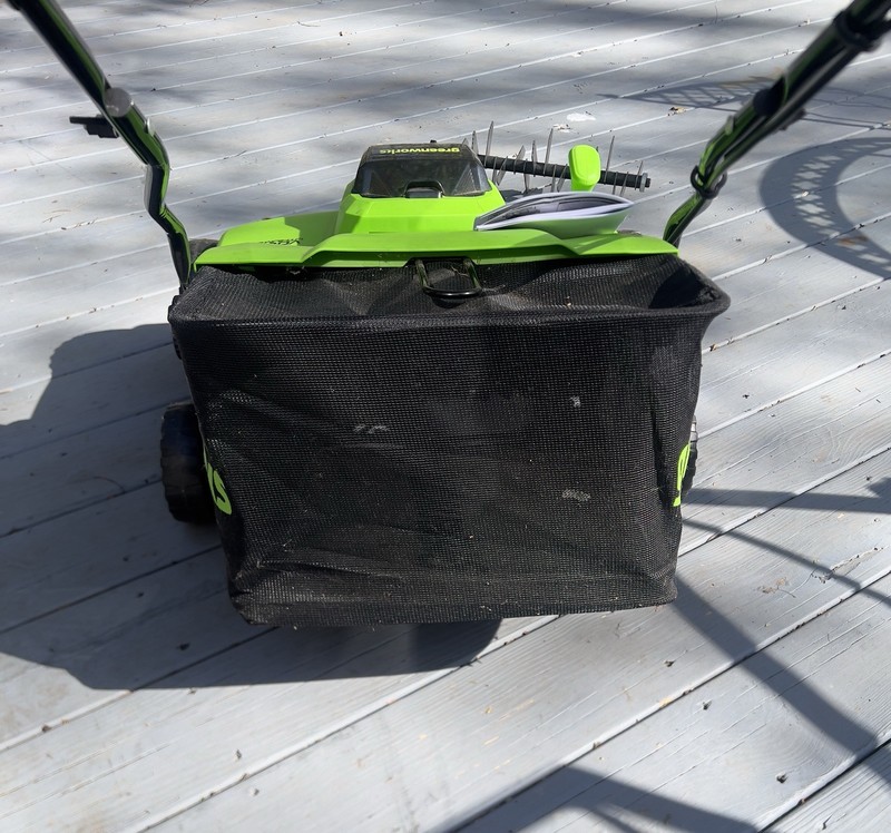 Greenworks DT40B00 Cordless Dethatcher Unused gallery