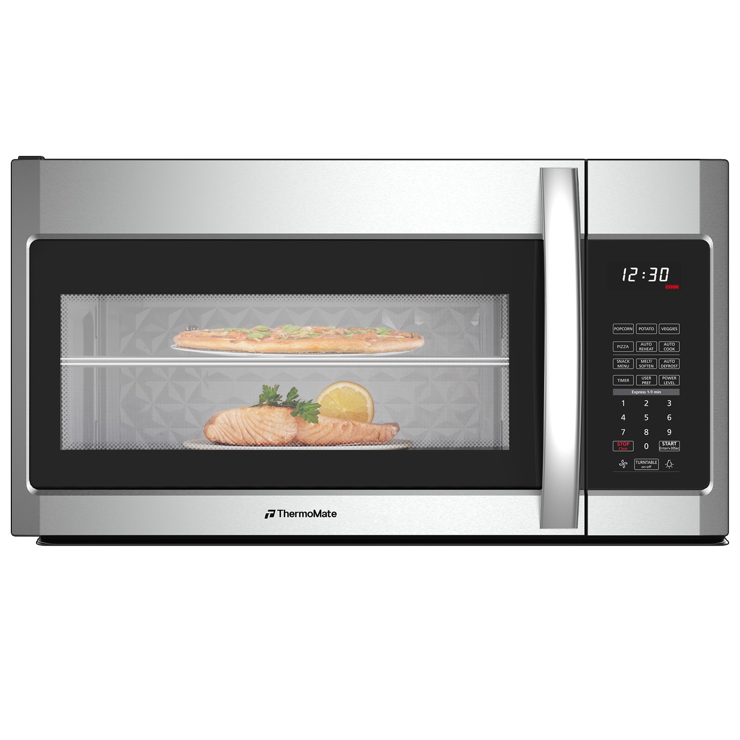 ThermoMate 1.9 Cu. Ft. Over the Range Microwave Oven One Touch 1000 Watt Cooking gallery