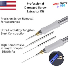 Professional Damaged Screw Extractor Kit for Stripped Broken Screws Phone PC Tab