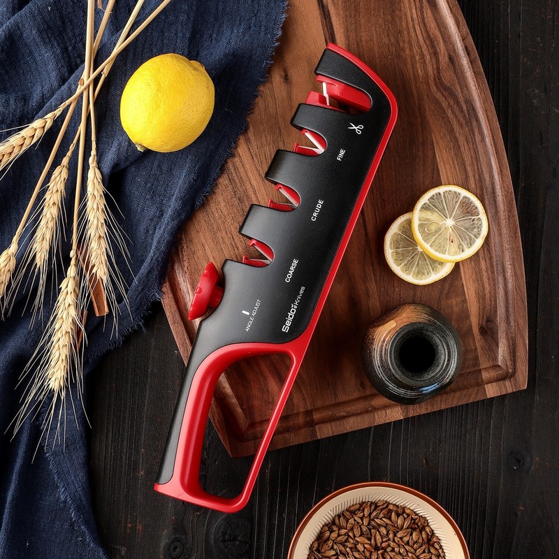 4-Stage Professional Knife Sharpener - Adjustable Angle Guide gallery
