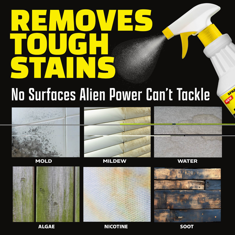 Alien Power Stain Remover Kit – Mold, Mildew & Algae Cleaner with Spray Bottle gallery
