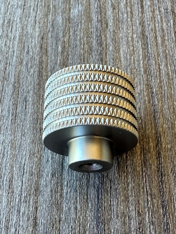 Knurled Cabinet Knob Large Round Solid Brass gallery