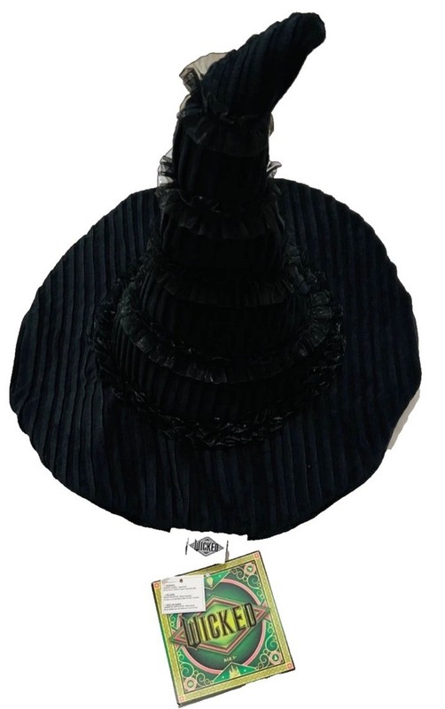 NWT Wicked "Not Your Basic Witch" Black Witches Hat Plush Pillow Elphaba gallery