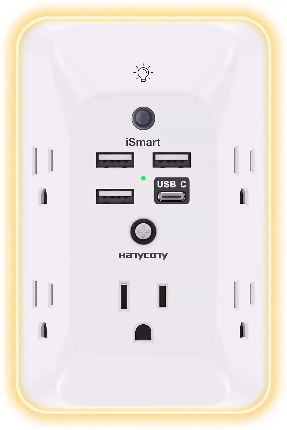 Outlet Extender with Night Light, Multi Plug Outlet, USB Wall Charger Surge Prot gallery