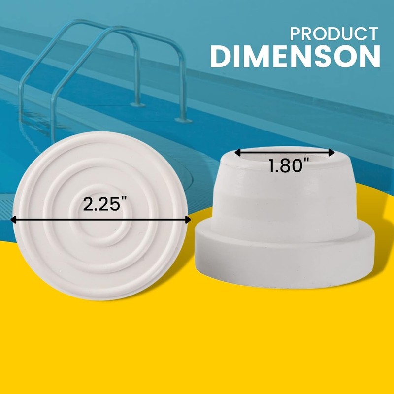 (2-Pack, White) Inside Pools Ladder Bumpers for Inground Pools Ladder Rubber ... gallery