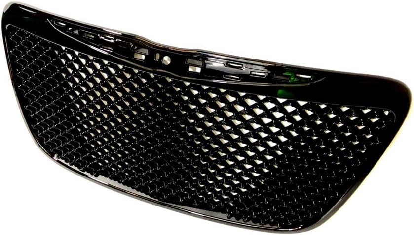 Front Grille Compatible with Chrysler 300C/300 2011-2014 Gloss Black Mesh Gri...