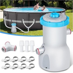 Standard Series Above Ground Pool Filter Pump 800 GPH Flow Rate, Catridge Filter