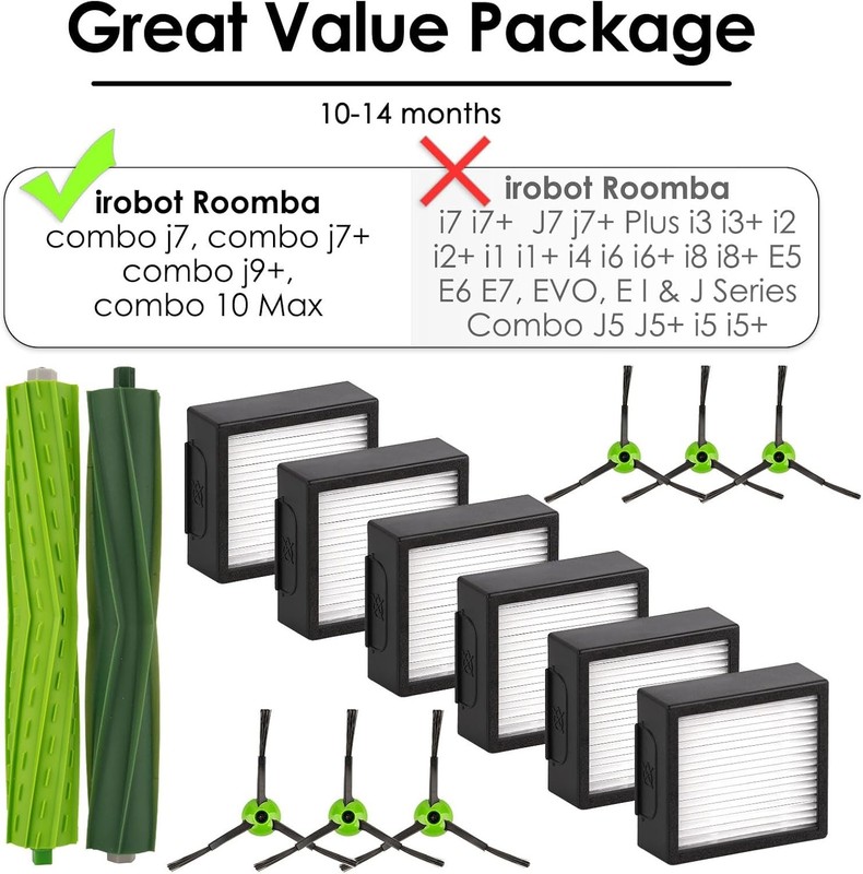 14 Pack Combo j7 Replacement Parts Compatible with iRobot Roomba Combo j7 Combo gallery