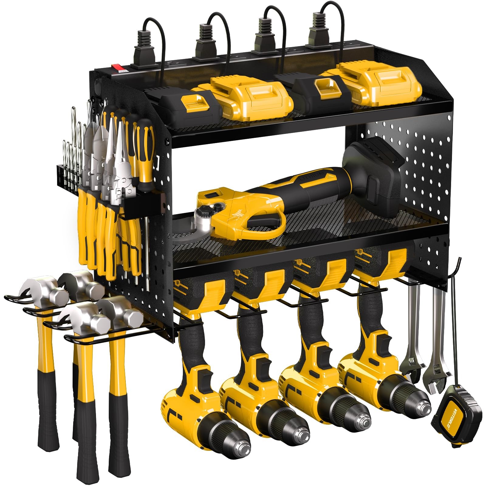 Power Tool Organizer with Charging Station, Heavy Duty Modular Wall Mount Rac... gallery