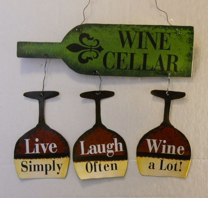 Wine Celler Metal Wall Hanging