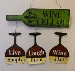 Wine Celler Metal Wall Hanging