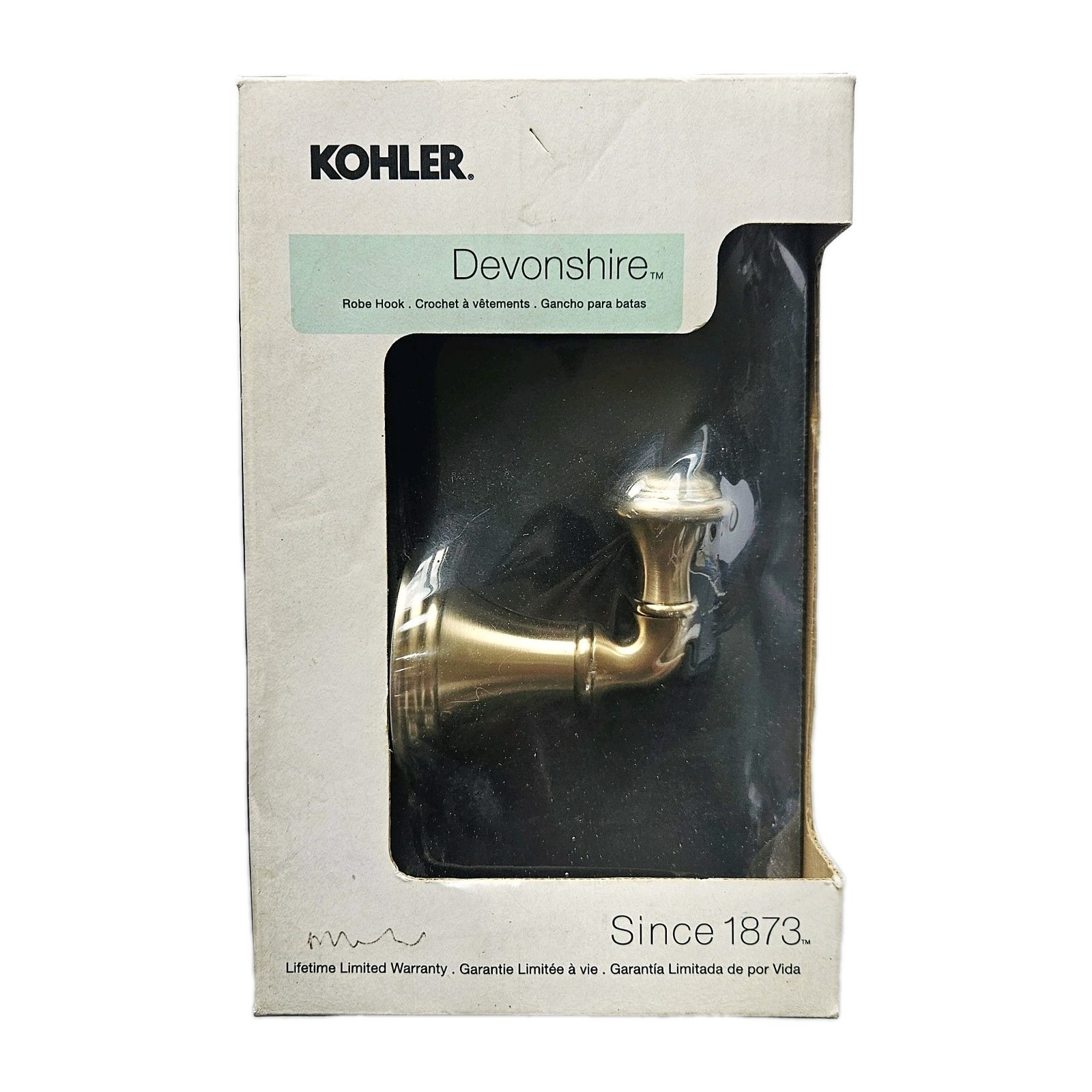 KOHLER Devonshire Robe Hook Brushed Bronze Easy Install R10555-BV *NOTE* gallery