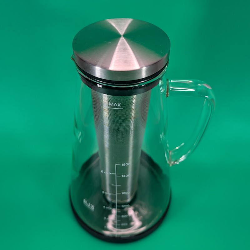 RJ3 Ovalware Cold Brew Coffee Maker Pitcher Glass Carafe with Stainless Steel gallery