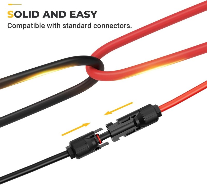 Solar Panel Cable Adaptor Set - 20ft Male Female Connectors gallery