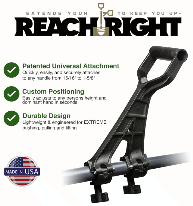 Universal Handle Attachment for Trimmer, Shovel & Garden Tools, Back Saver gallery
