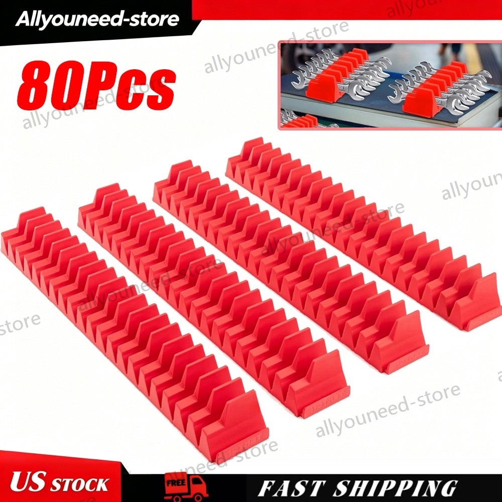 80Pcs Magnetic Modular Wrench Organizer Compact Tool Storage Slots hold Tools gallery