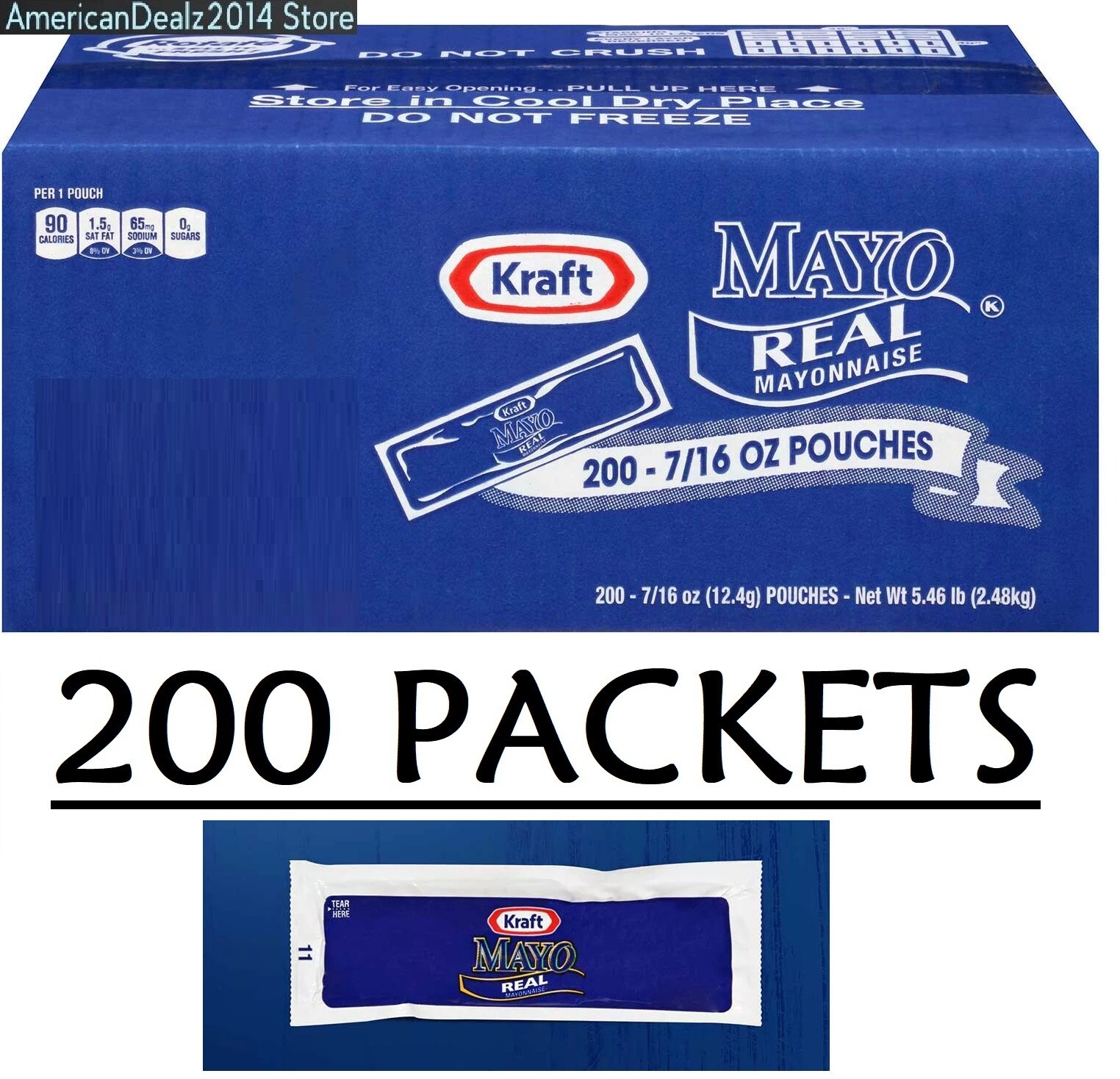 200 Packets - Kraft Real Mayo Mayonnaise Single Serve Packets FRESH!! gallery