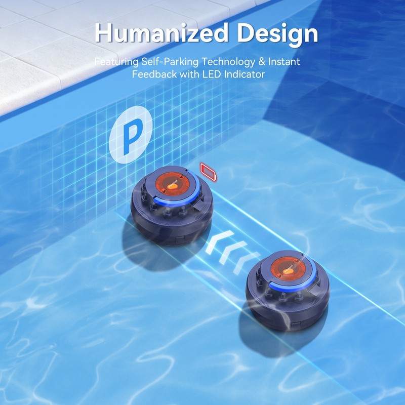 Cordless Pool Robot Cleaner Automatic Ideal for Inground Above-Ground Flat Pool gallery