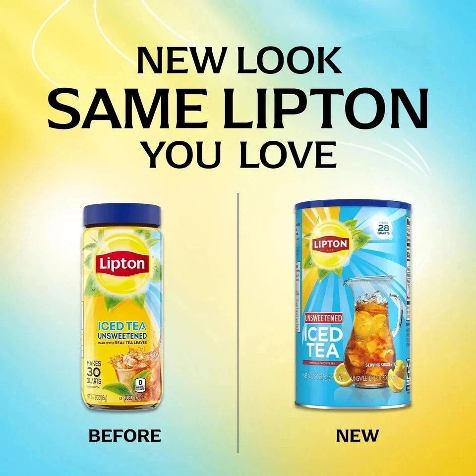 Lipton Unsweetened Black Tea Iced Tea Mix, 28 Quarts (Pack of 1) gallery