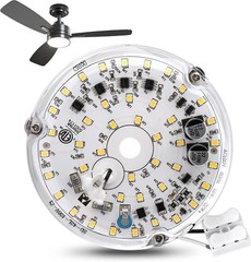 4Inch Ceiling Fan LED Light Replacement 6000K, 18W LED Retrofit Kit Dimmable Cei