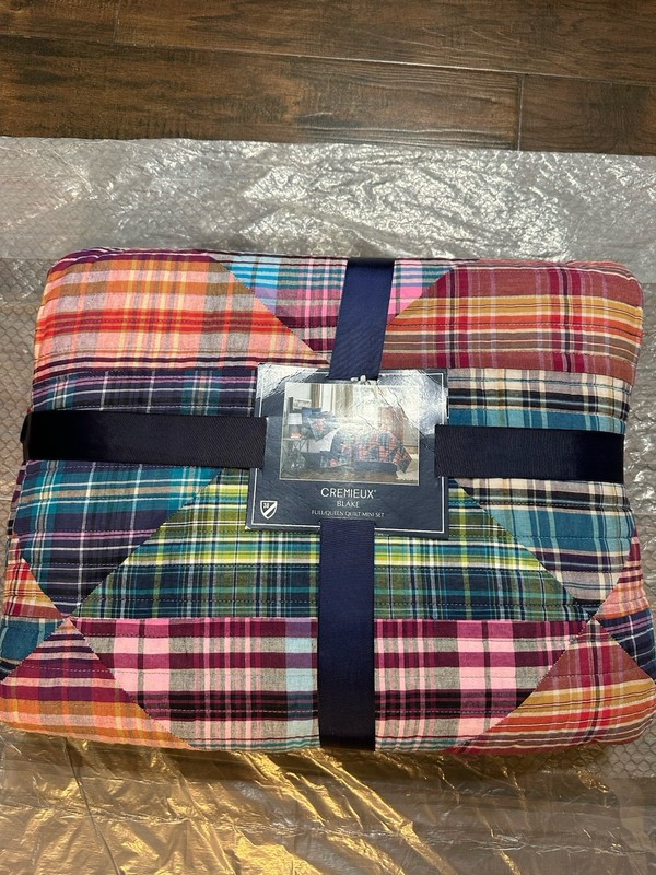 NWT Cremieux Blake Patchwork Full/Queen Quilt & Shams Set 3pc gallery