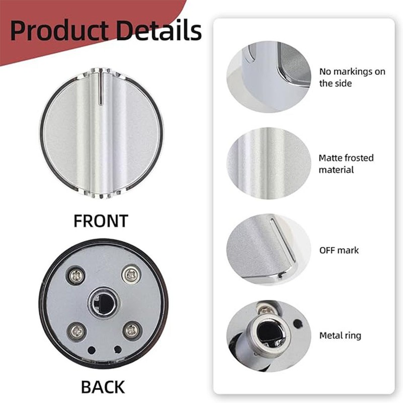 Stove Knobs W10594481 Replacements fit for Whirlpool Gas Stove Range Cooktop New gallery